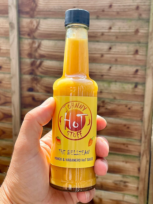 Johnny Hot Stuff The Belizean – Mango and Habanero HoT Sauce 150ml